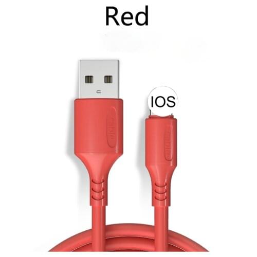 USB Data Cable For iPhone 12 Mini 12 Pro Max X XR 11 XS 8 7 6s Liquid Silicone Charging Cable USB Data Cable Phone Charger Cable