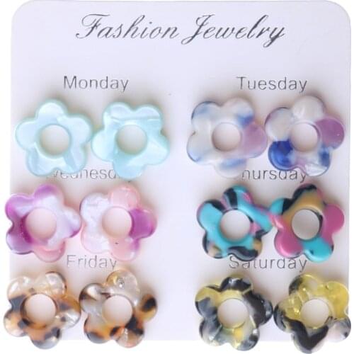 Piercing Jewelry acetate Stud Earrings Heart Shape Ear Studs women Party Jewelry