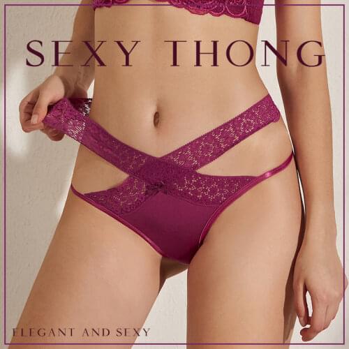 Women Sexy Lace Panties Transparent Low-waist Underpant Hollow Out Thong Female Seamless G-string Underwear Lingerie