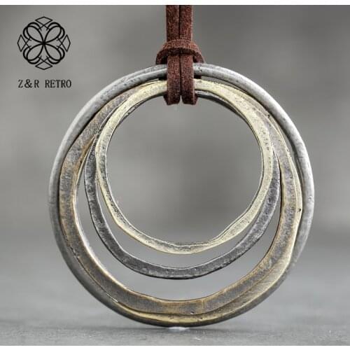 Women Long Necklace Vintage Handmade Pendant Necklace Geometric Clothes Accessories Fashion Jewelry Rope Necklace Unusual Things