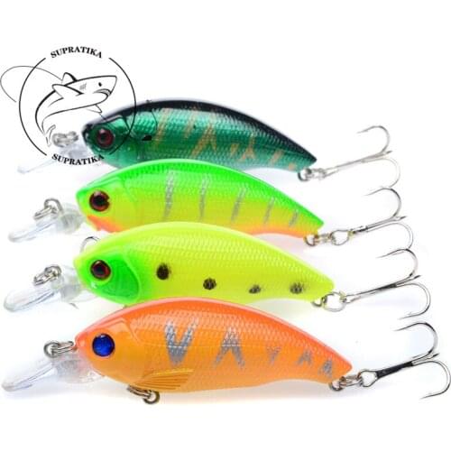 Diving Depth 0.5-2M Anti-Corrosion 4Pcs/lot Fishing Lure Hard Bait Artificial Crank 75mm/8.5g Freshwater Plastic Fishing Bait