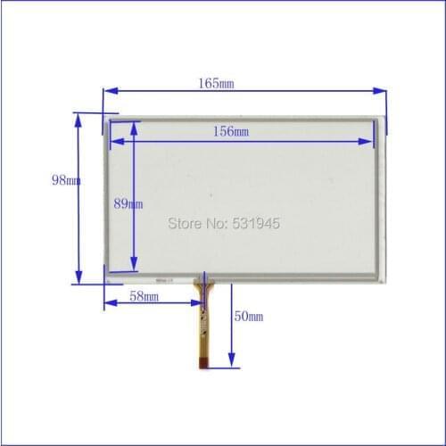 ZhiYuSun 165* 98mmscreen XWT346 GLASS 165mm*98mm on AT070TN90 display NEW Resistive tinch touch screens 7 inch 4 lines