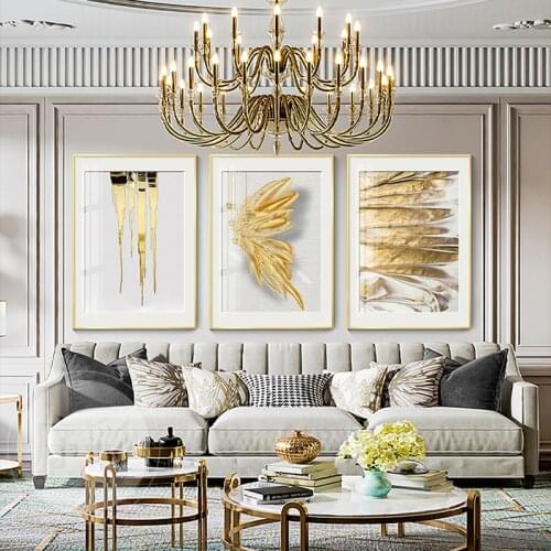 Gold Abstract Painting Full Square Diamond Painting Cross Stitch Kits 5D DIY Diamond Embroidery Mosaic