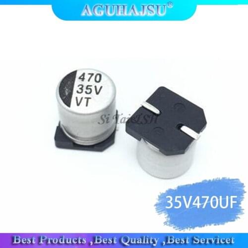 10PCS Electrolytic capacitor 35V470UF 10*10.5mm SMD aluminum electrolytic capacitor 470uf 35v
