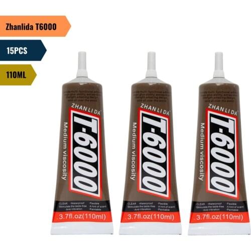 15PCS 110ML Zhanlida B6000 Adhesive Telephone Glass Glue Repair Point Diamond Jewelry Glue Mobile Phone Touch Screen