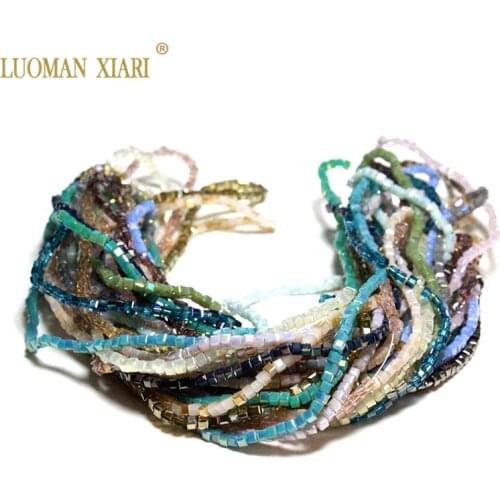 Wholesale AAA Plated color Crystal 198PCS Natural Stone Beads For jewelry Making DIY Bracelet Necklace 2.5 MM Strand 48-50cm