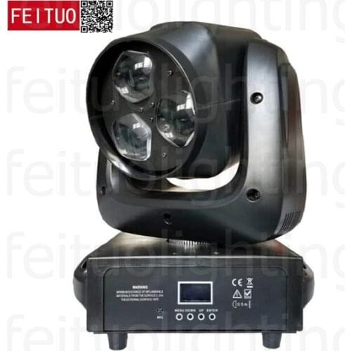 2pcs+flightcase LED Bee Eye Movign Head Beam Stage Light 3pcs 40w LED DMX Mini Zoom Wash Lighting Powercon in/out