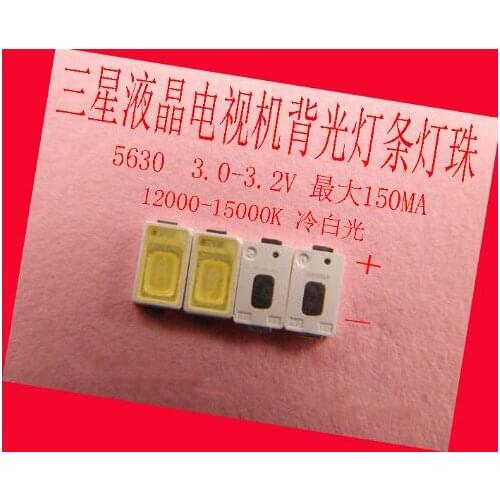 300piece/lot FOR Maintenance Samsung Konka led LCD TV backlight Article lamp SMD LEDs 5630 3V Cold white light emitting diode