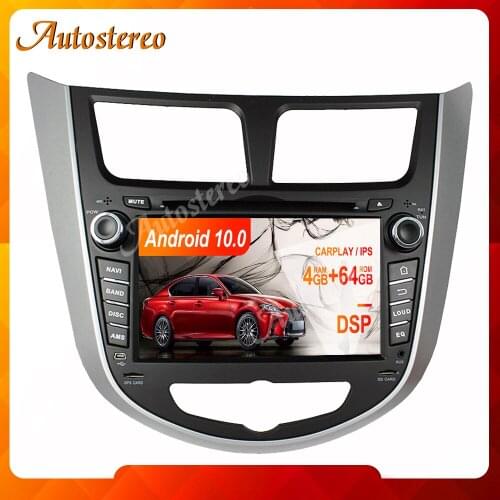 4GB Android 9 Car DVD Player GPS Navigation For HYUNDAI VERNA ACCENT SOLARIS 2011-2012 Car Multimedia Player Bluetooth Head Unit