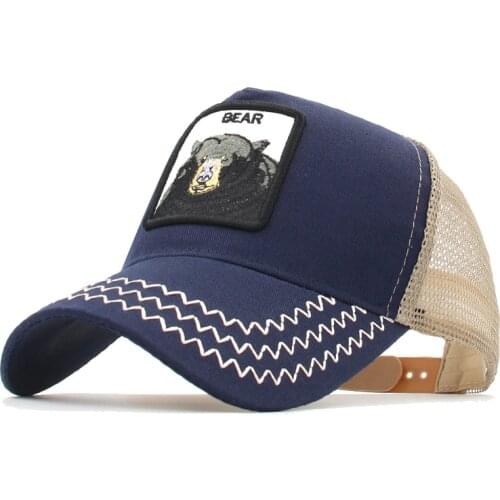 Summer Unisex Hip Hop Embroidered Animal Deer Men Baseball Caps Women Breathable Mesh Snapback Hats Mens Trucker Hats Cap