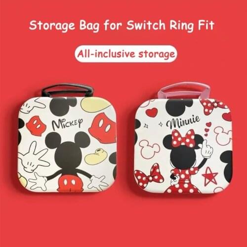 Disney Mickey Storage Case for Nintendo Switch NS Ring Fit Adventure Bag Ring Handbag for Nintend Switch Console Accessories