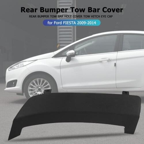 Black ABS For Ford FIESTA 09-14 Car Rear Bumper Tow Bar Cover Hitch Eye Cap 8A61-17K922 35 * 14.4 * 3.6cm/13.8*5.67*1.42"