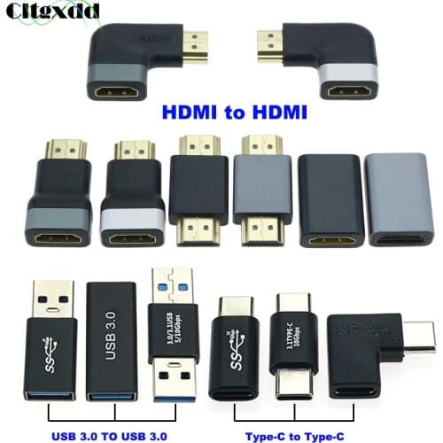 Cltgxdd 1PCS USB 3.0 HDMI Type C Adapter Connector Male to Female F-F M-F Converter Coupler Changer Connector for PC Laptop