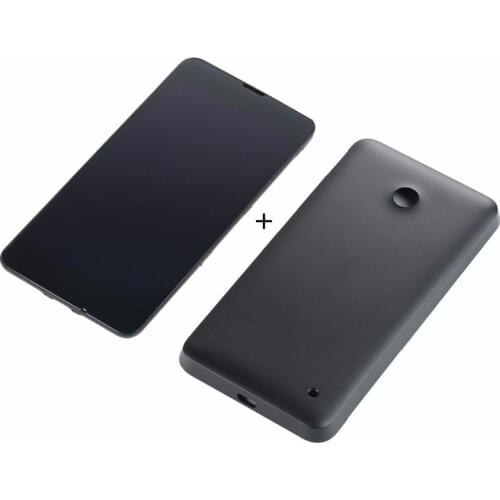 For Nokia Lumia 630 635 RM-977 RM-978 LCD Display Touch Screen Digitizer+Battery Back Cover with Power Volume Buttons