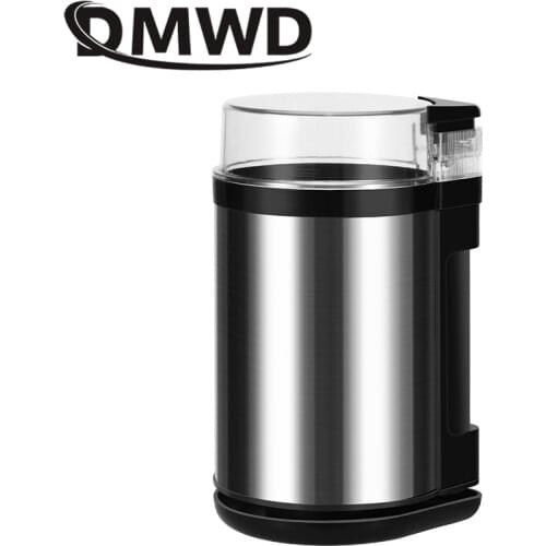 DMWD Electric Stainless Steel Coffee Grinder 350g Burr Mill Italian Cafe Bean Nut Seeds Ultrafine Dry Grinding Machine 110V 220V