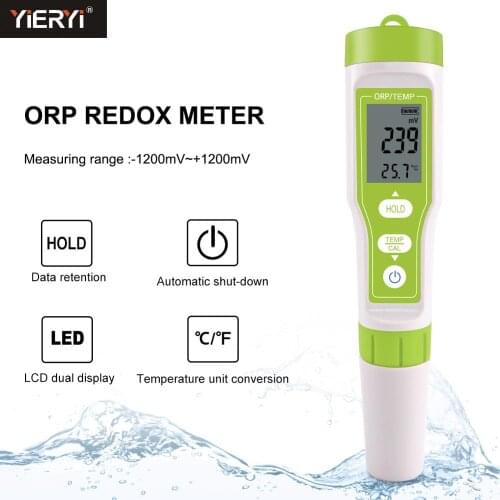 Yieryi ORP-100 Redox ORP Meter Water Quality Monitor LCD Digital Detector Pen Type Analyzer Tester For Swimming Pool