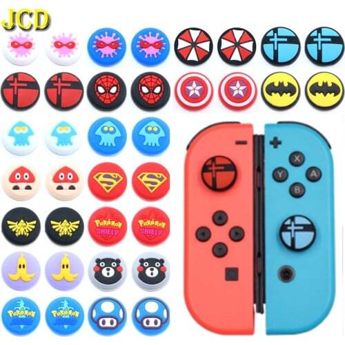 JCD 2PCS Silicone Thumb Grips Cover Case for Nintend Switch Lite NS Joy-Con Analog Stick Caps Skin for JoyCon Joystick Grip