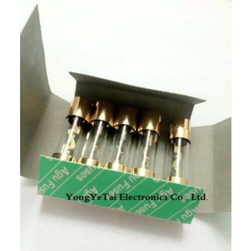 YYT 10*38 Gold Plated Glass AGU Fuse Fuses Pack Car Audio Amp Amplifier Car Audio fuse AGU 10A 20A 30A 40A 15A 50A 80A 60A