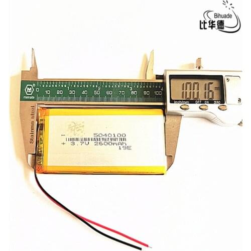 Liter energy battery Good Qulity 3.7V,2600mAH 5040100 Polymer lithium ion / Li-ion battery for tablet pc BANK,GPS,mp3,mp4