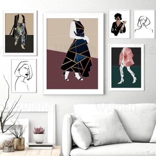 Fashion Poster Canvas Painting Modern Girl Avant-Garde Clothing Home for The Living Room Bedroom Wall Decoration Mural Hd Print