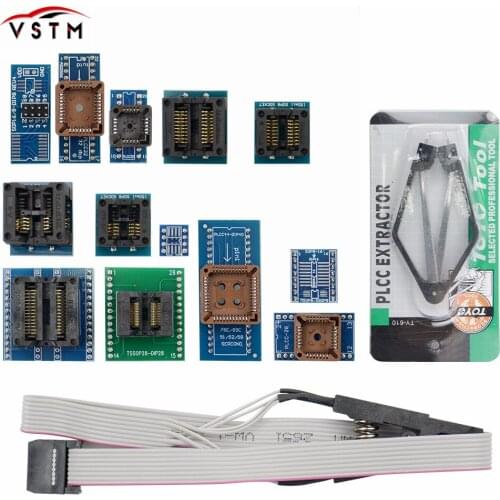 New 13 PCS Universal Adapter Socket+ IC Extractor for Programmer TL866A TL866CS EZP2010 G540 Free ship