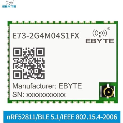 NRF52811 BLE 5.1 Module SoC Module E73-2G4M04S1FX IPEX Antenna SMD Package Low Power Consumption Blue-tooth Wireless Module