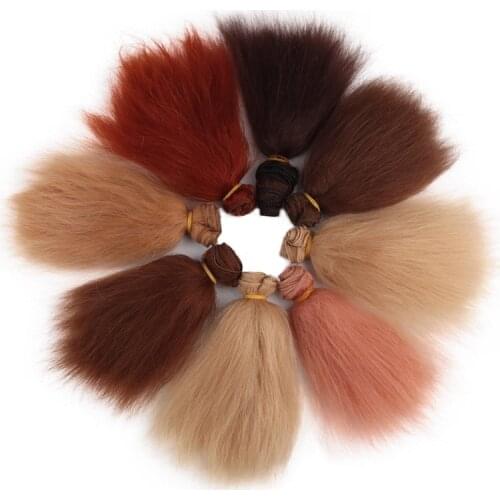 Handmade 15*100cm/ 10*100cm Muti-color Mohair DIY Dolls Hair Row Good Quality Hair Wig For 1/6 1/8 BJD SD Dolls