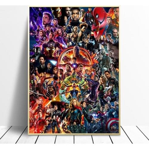 Avengers EndGame Canvas Poster Marvel Movie Poster Canvas Wall Art Home Canvas Painting Gift for Living Room Home Decor Cuadros