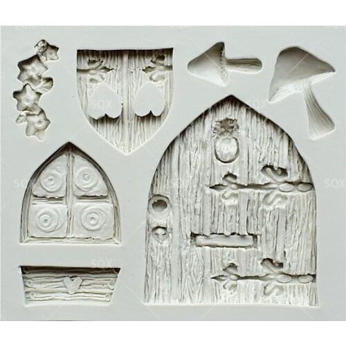 Mushroom House Shaped Silicone Fondant Mould Cake Decorating Baking Tools Kitchen Accessories SQ15320