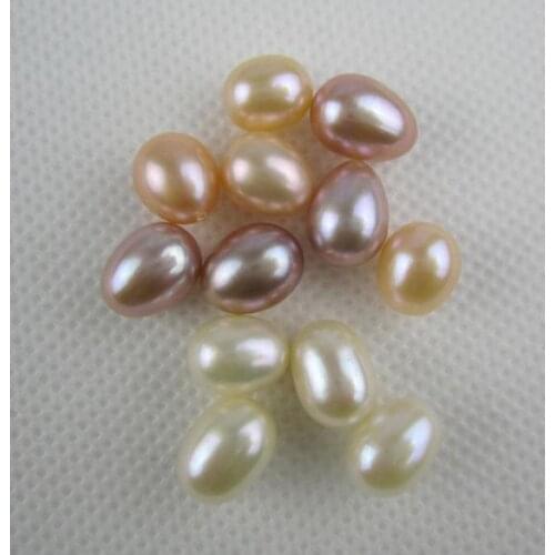Unique Pearls jewellery Store,AA 9-10MM White Pink Lavender Half Drilled Real Freshwater Pearl Matched Pair For Earrings,LS4-033