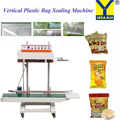 Vertical Auto Sealing Machine for Plastic Bags Film Stand-up Pouch Band Sealer