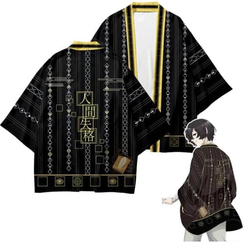Women Men Summer Casual Cool Streetwear Bungou Stray Dogs Dazai Osamu 3D Print Japanese Anime Kimono Haori Top Cosplay Costume