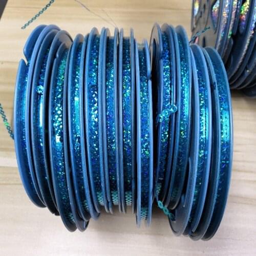 12pcs Length 95meters/reel Size 7mm Glitter sequins Reel CD Eco-friendly embroidery sequin reels