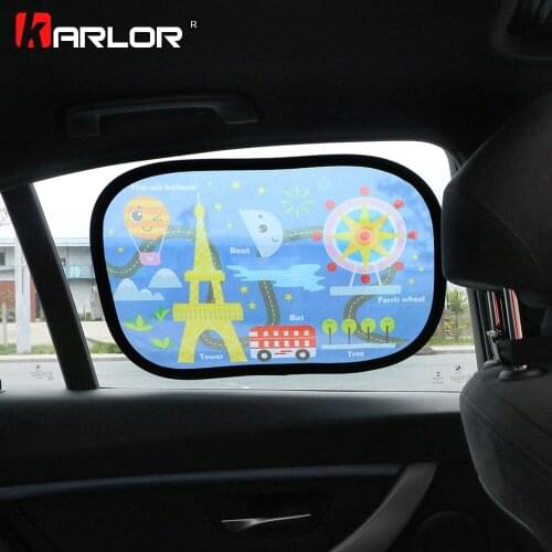 2Pcs Car Window Cover Sun shade Curtain UV Protection Shield Baby SunShade Visor Mesh Solar Protection Automobiles Accessories