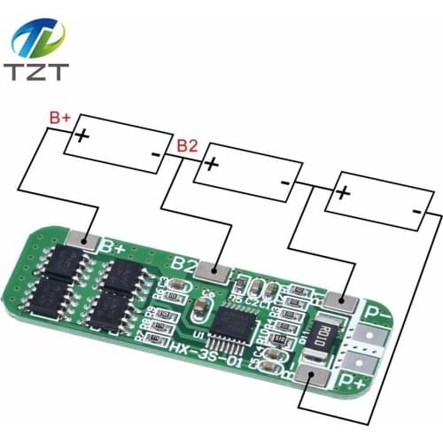 3S 6A Li-ion 12V 18650 BMS PCM battery protection board bms pcm for li-ion lipo battery cell pack