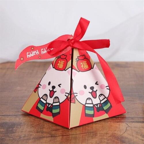 50Pcs/Lot Christmas Cookie Box Packaging Chocolate Candy Cake Boxes Wedding Birthday Party Decorations With Ribbon Food Storage