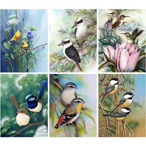 5D Diamond Painting Bird Mosaic Spring Full Drill Square Diamond Embroidery Animal Diy Home Decoration Wall Art Pictures