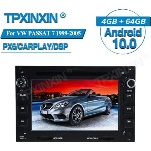 64G For VW PASSAT 7 1999-2005 Android Radio Car Multimedia Player GPS Navigation Audio Stereo Screen DVD Head Unit Tape Recorder