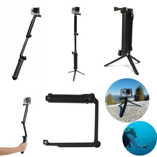 Accessories 3 Way Monopod Tripod Handheld for Sony X3000 X1000 AS300 AS200 AS100 AS50 AS30 AS20 AS15 AS10 AZ1 RX0 Action Camera