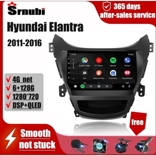For Hyundai Elantra Avante 2011-2016 Android Car Radio Multimedia Navigaion 2 din DVD Stereo Head unit audio accessories speaker