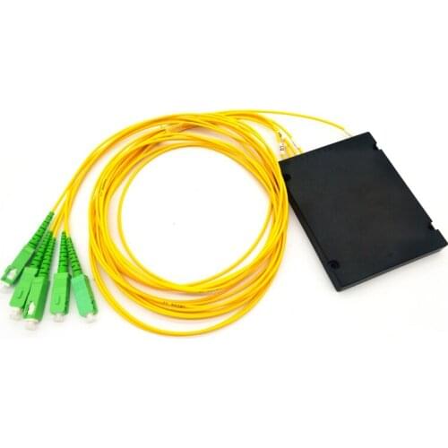 Free Shipping 1X4 SC APC Fiber Optic Splitter, Single mode Fiber Splitter,High Quality
