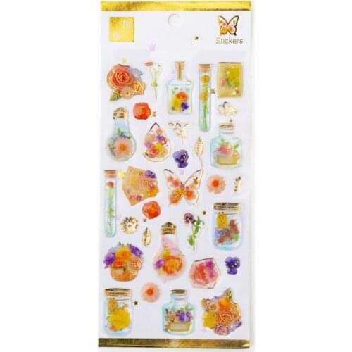 Butterfly Bronzing Crystal Sticker Adhesive Craft Stick Label Notebook Computer Phone Decor Supplies Stationery