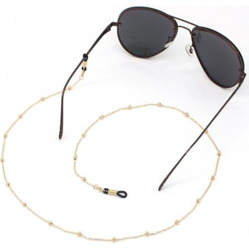 New Metal Glasses Chain Eyewears Beads Mask Chain Strap Hang On Neck Lanyards Cord Holder Glasses Ropes For Women Sunglasses