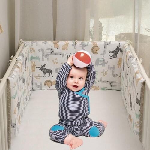 Baby Washable Crib Bumper Pads Liner Soft Padded Crib Protector For Baby Bed Comfortable Bumper Pads