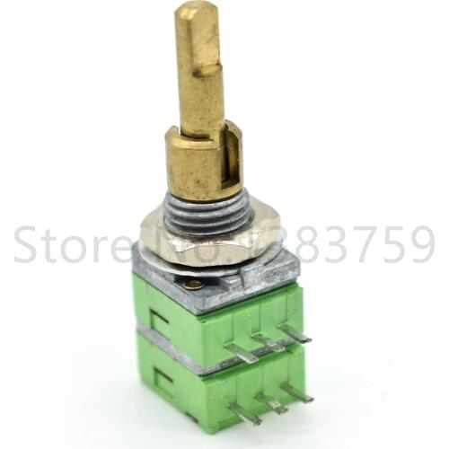 Dual axis type R09 RD912DF W50K W50K stereo channel precision potentiometer Handle length 20MM