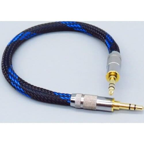 HIFI AUX Copper-plated silver line signal line 3.5mm headphone plug audio cable signal transmission faster and more clear