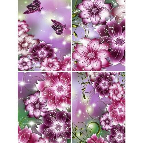 KAMY YI Flowers Butterfly Diamond Painting Landscape Cross Stitch 5D Diy Full Diamond Embroidered Mosaic Home Decoration