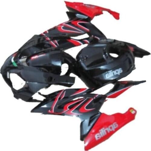 Injection molding Hot Sales,Fashion bodywork parts For Aprilia RS125 fairing kit 2007-2011 RS 125 black and red 07 08 09 10 11