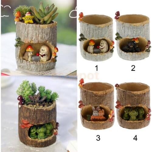 Cute Animal Decorative Flower Sedum Succulent Pot Planter Bonsai Plant Trough Box