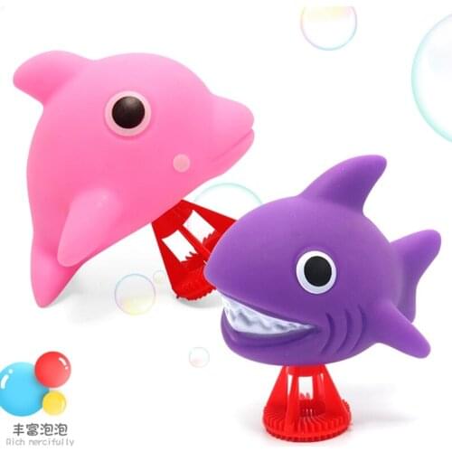 Cartoon Shark Bubble Wand Bubble Blower Bubble Maker Kids Toys Bath Toys Soap Outdoor Toys Mini Fun Toy for Kids Bubble Gifts